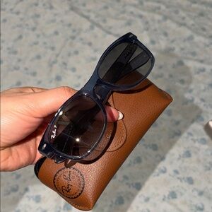 Ray-Ban Dark Blue Sunglasses with Brown Case
